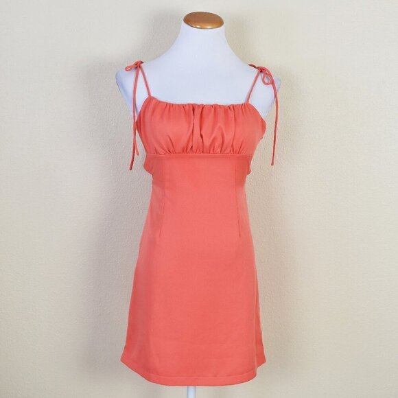 Hello Molly Dresses & Skirts - Hello Molly Tie Back Coral Mini Dress - XS